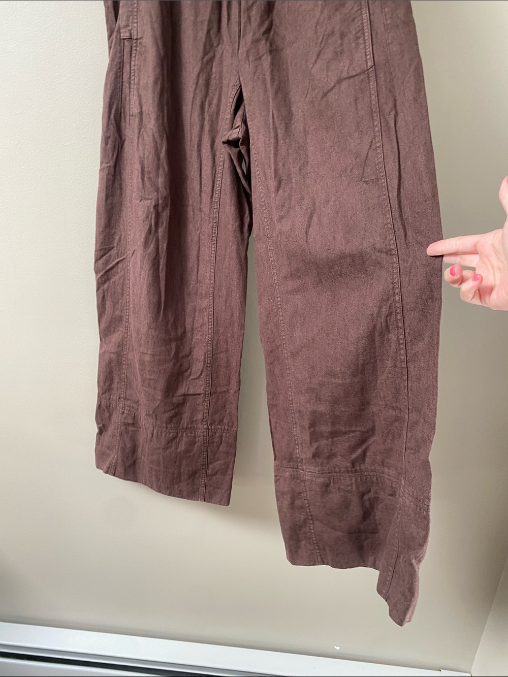 Free People Days End Linen Pull On Pants Large - Picture 3 of 9